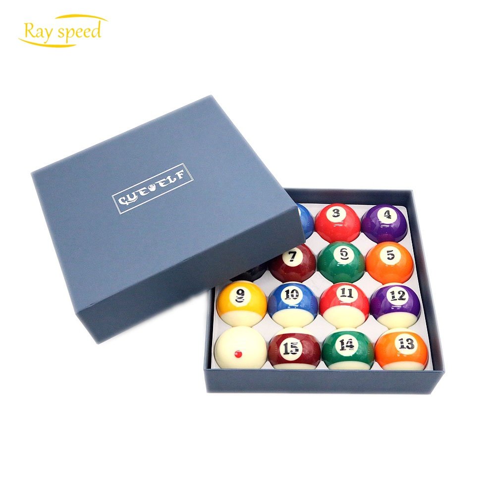 Rayspeed Billiard Ball Set Regulation Size 2-1/4 Inch American Style Pool Ball Set Complete 16 Balls Pool Table Accessories