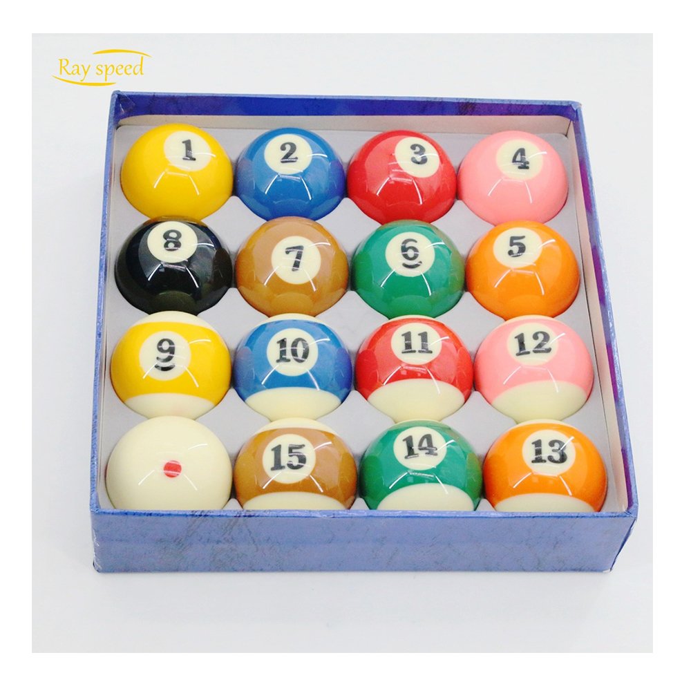 Rayspeed Billiard Ball Set Regulation Size 2-1/4 Inch American Style Pool Ball Set Complete 16 Balls Pool Table Accessories