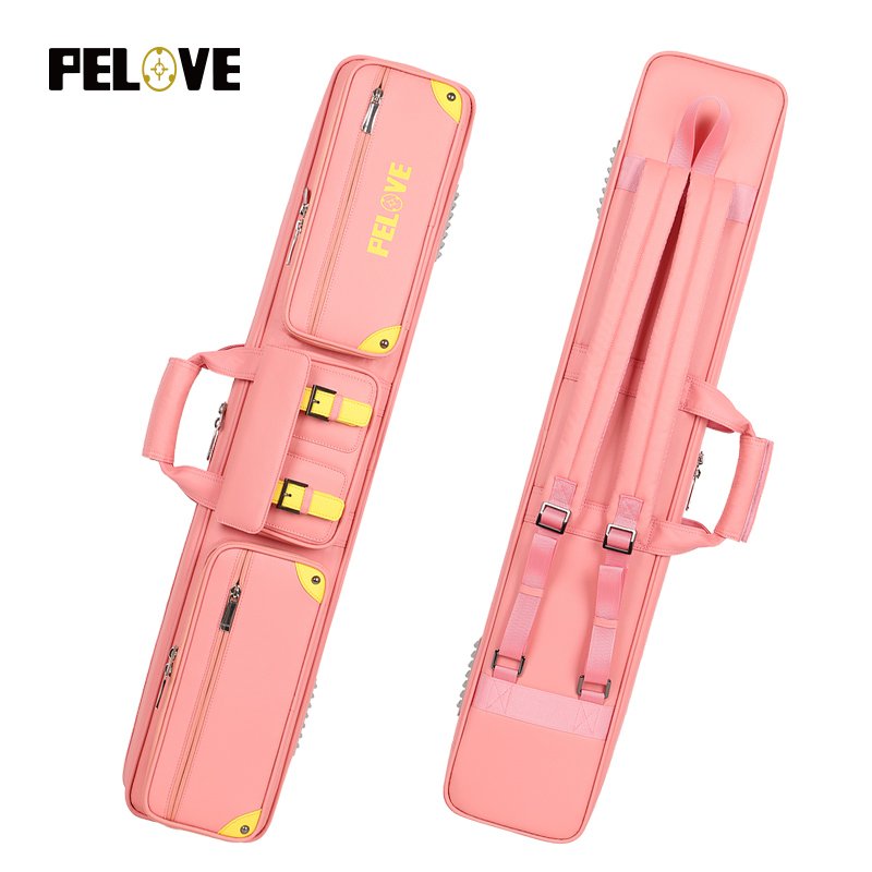 Wholesale Custom Large 4 Butts 4 Shaft Pool Cue Case New Design Soft 4 Colors cue case billliard