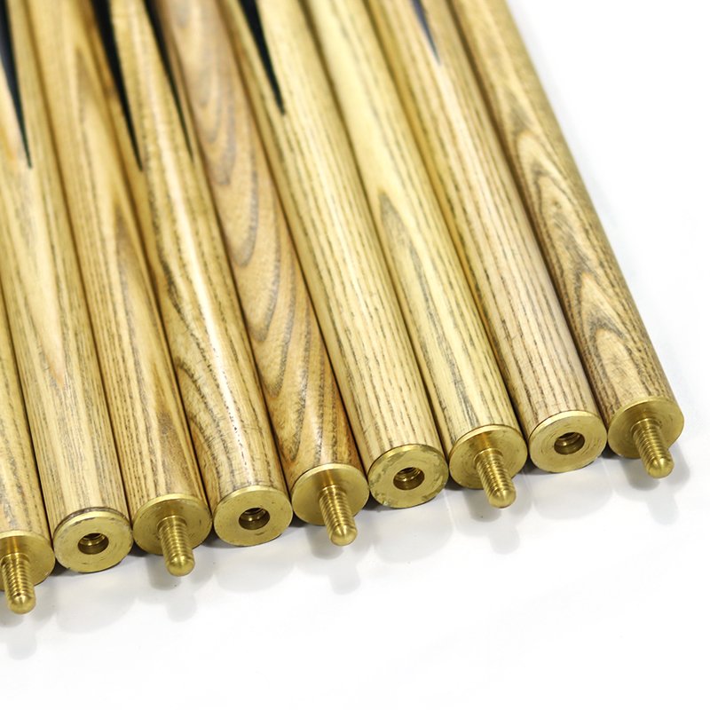 Good quality 1/2-pc joint ash wood billiard snooker cue with 9mm tip