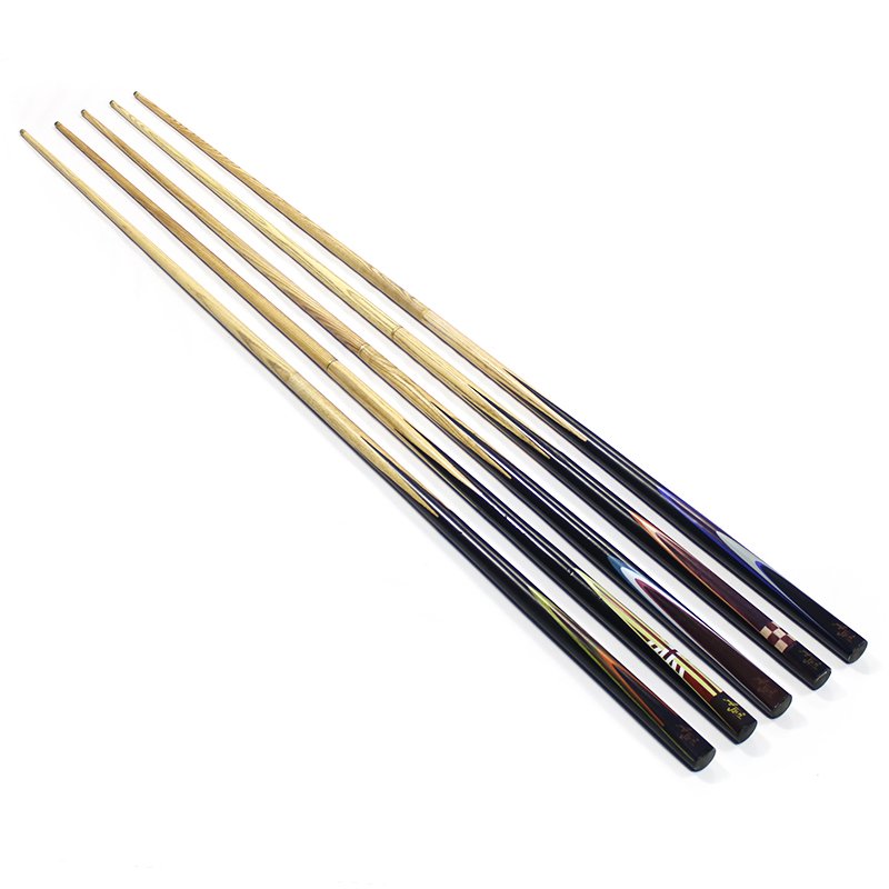 Good quality 1/2-pc joint ash wood billiard snooker cue with 9mm tip