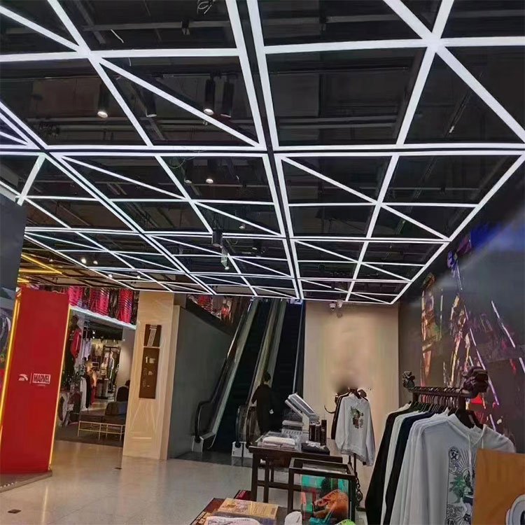 Modern Linear Light Rectangle Square Shape Ceiling Pendant Led Pool Table Lights Billiard room Hanging Lamp