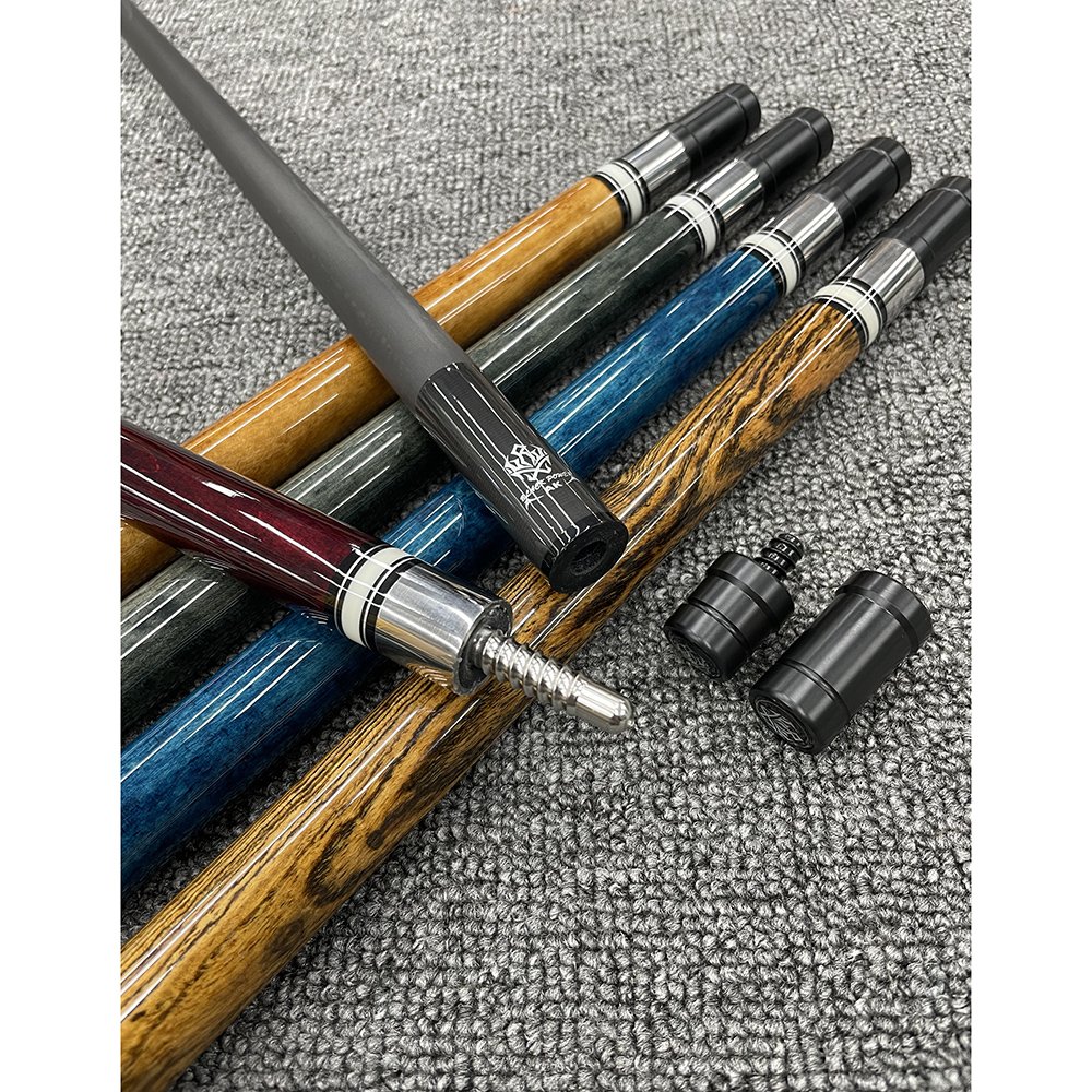 Factory Custom Logo Carbon Billiard Snooker Cue 3/4 Jointed Woods Snooker Cue Stick