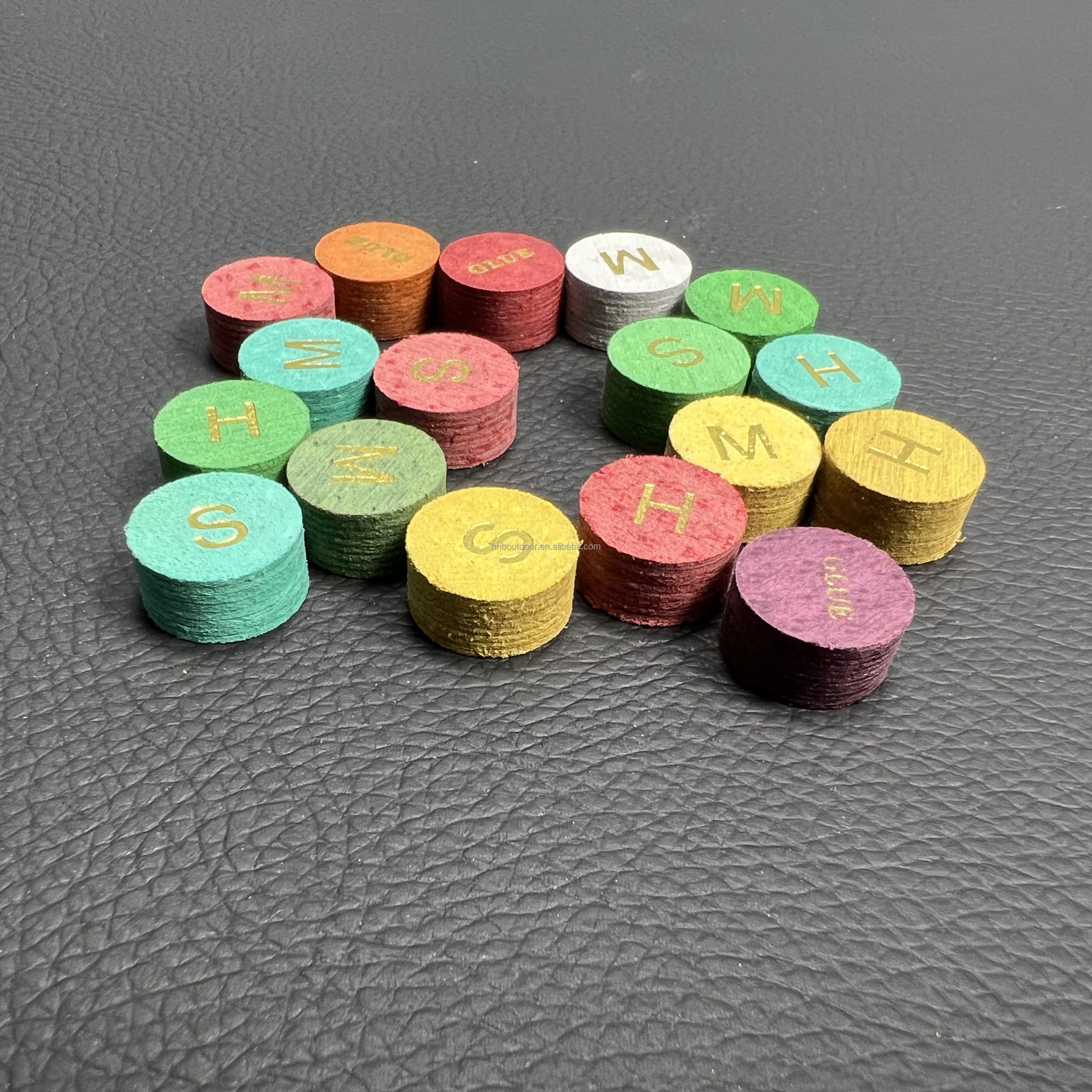 High Quality Custom Color Size Japan Pig Leather Skin 14mm Pool Cue Tip