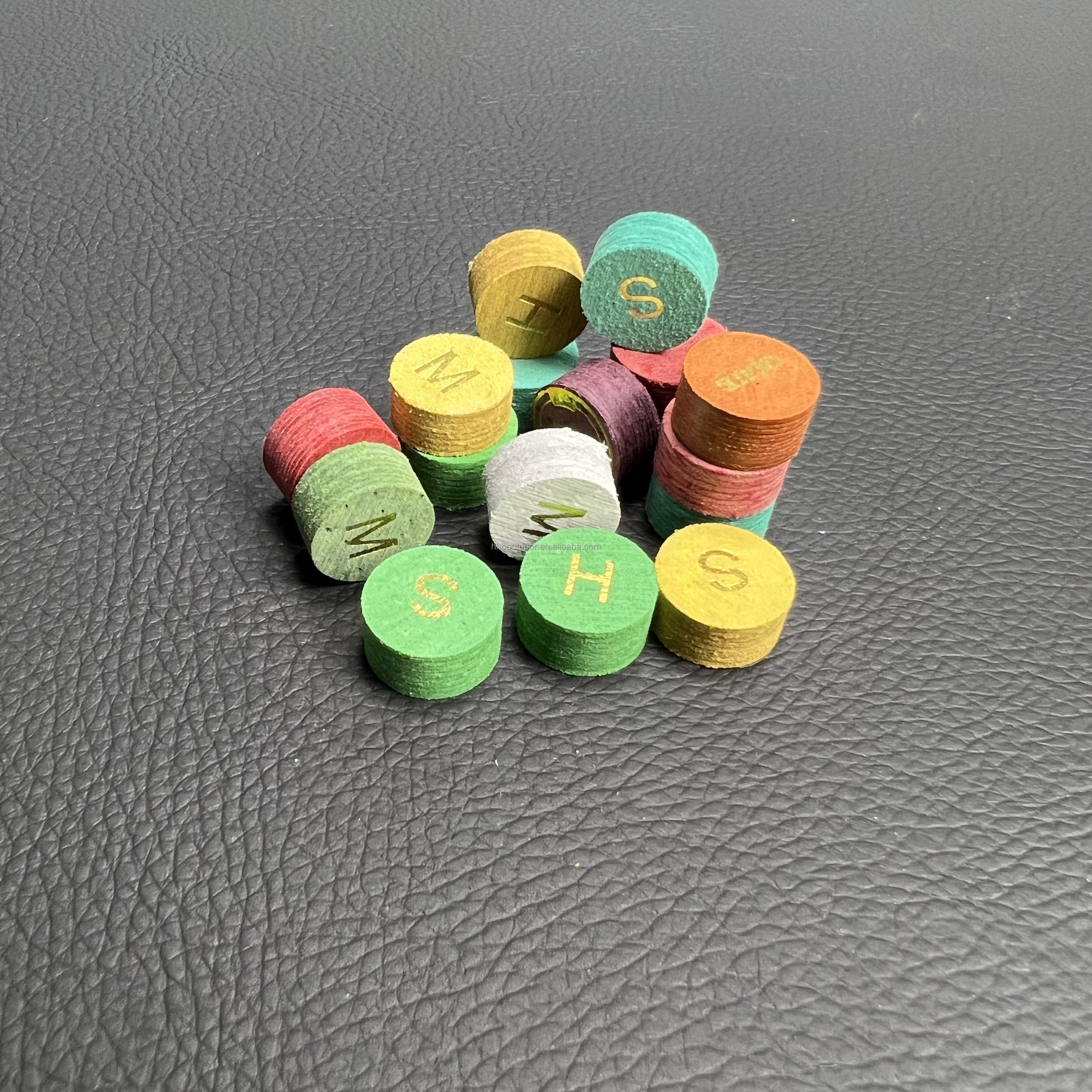 High Quality Custom Color Size Japan Pig Leather Skin 14mm Pool Cue Tip