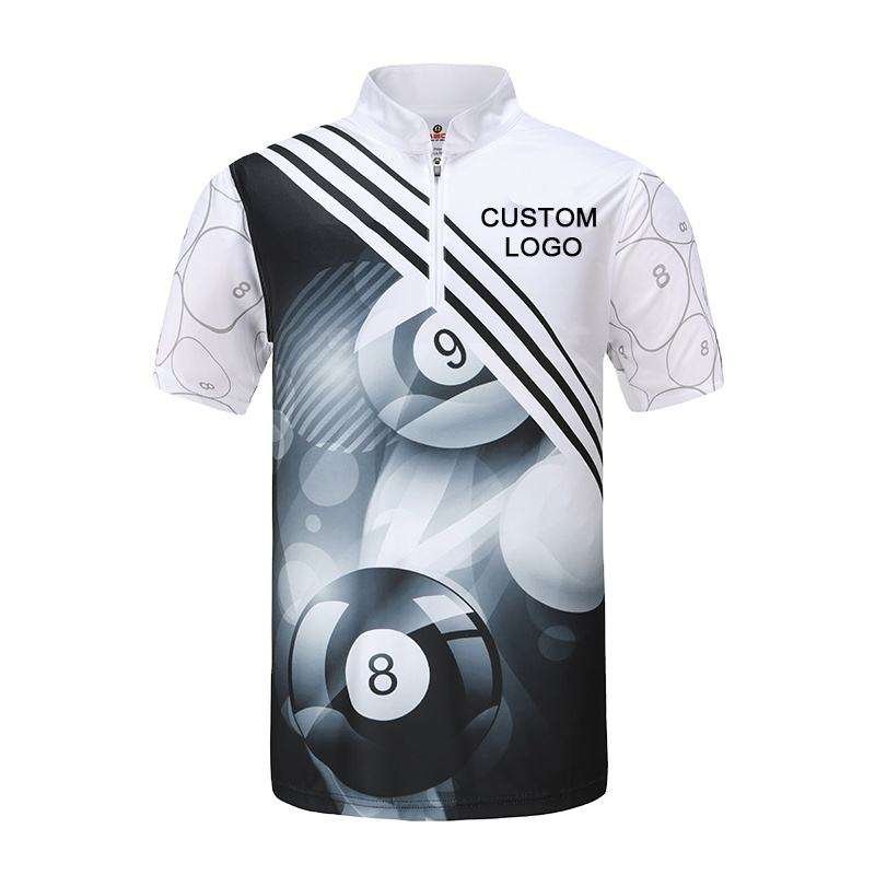 Billiard Player 3D Print Shirt Billiard Team Shirts For Men Pool Table Tournament Snooker Polo Shirts Custom Pool Men Jerseys