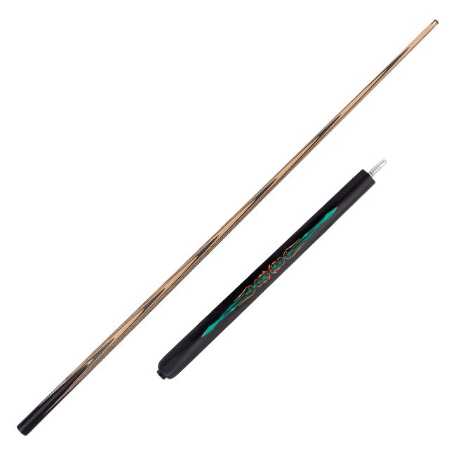 SK-061 Snooker Sticks White Wax Wood Shaft with Technological Wood Butt Sleeve and 10mm Tip Stainless Steel Joint