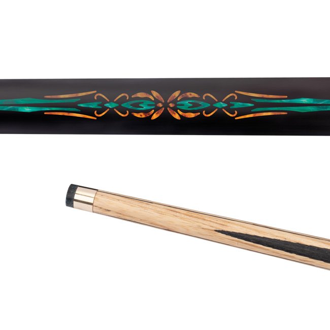 SK-061 Snooker Sticks White Wax Wood Shaft with Technological Wood Butt Sleeve and 10mm Tip Stainless Steel Joint