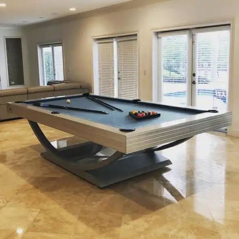 Bojue Factory Custom size Stone Slate 9 Ball Snooker & Billiard Pool Table for Home Use with Copper Pocket Nine-Ball Sport