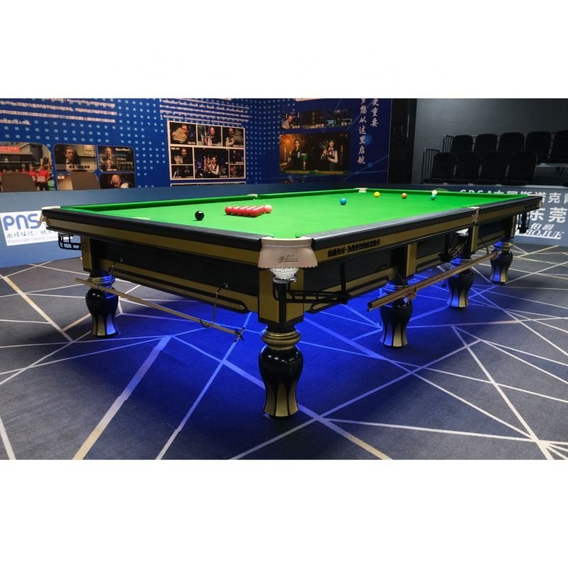 2023 new designs high-end modern style luxury snooker billiard tables with Wooden Legs and Oak Rail