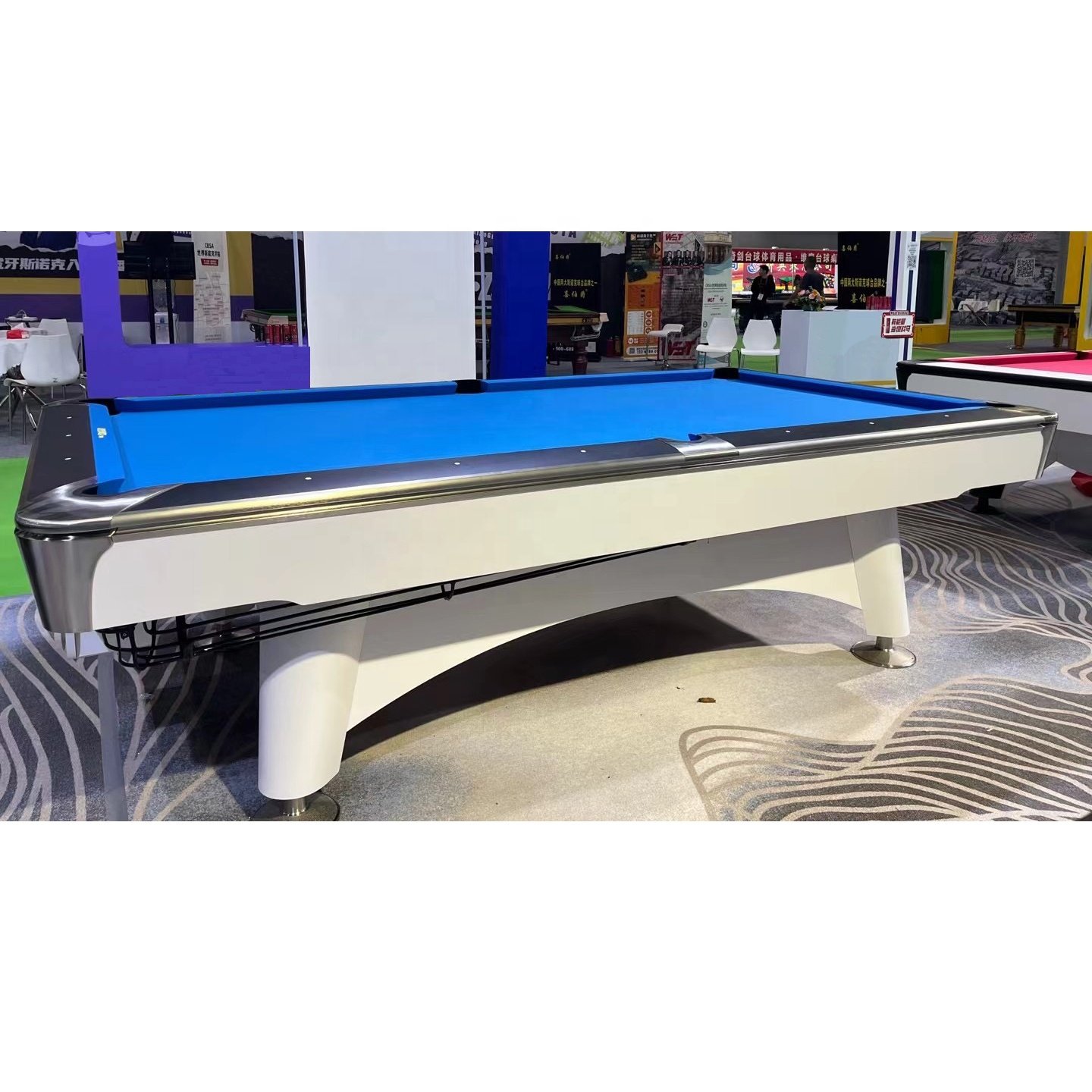 Bojue Generation 6th Commercial Standard Pool Table Club Pool Table with automatic ball return system