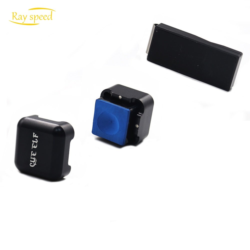 Rayspeed Hot Sale Billiard Pool Chalk Holder Round With Magnetic Clip Snooker Black Chalk Holder Magnetic Billiard Chalk holder