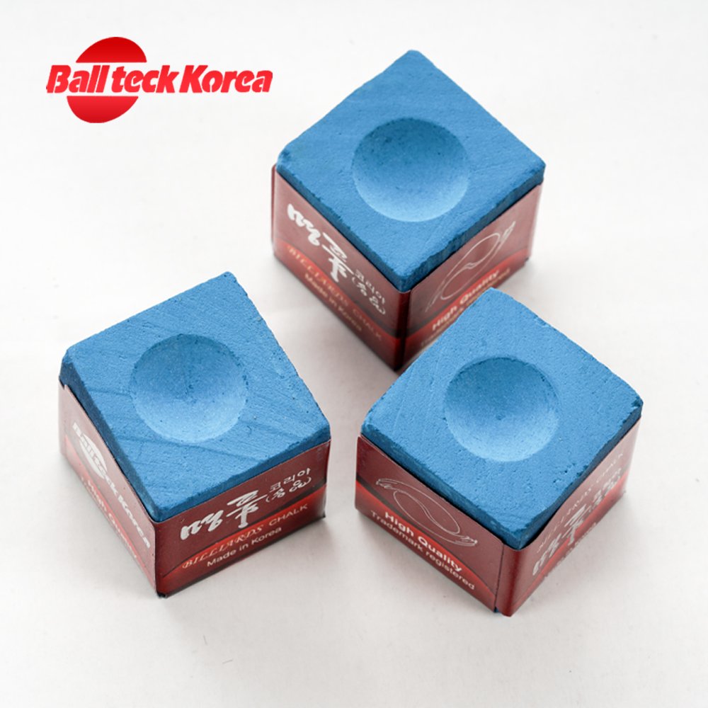 South Korea BallTeck blue billiard chalk 3 pieces/box professional snooker chalk billiard accessories