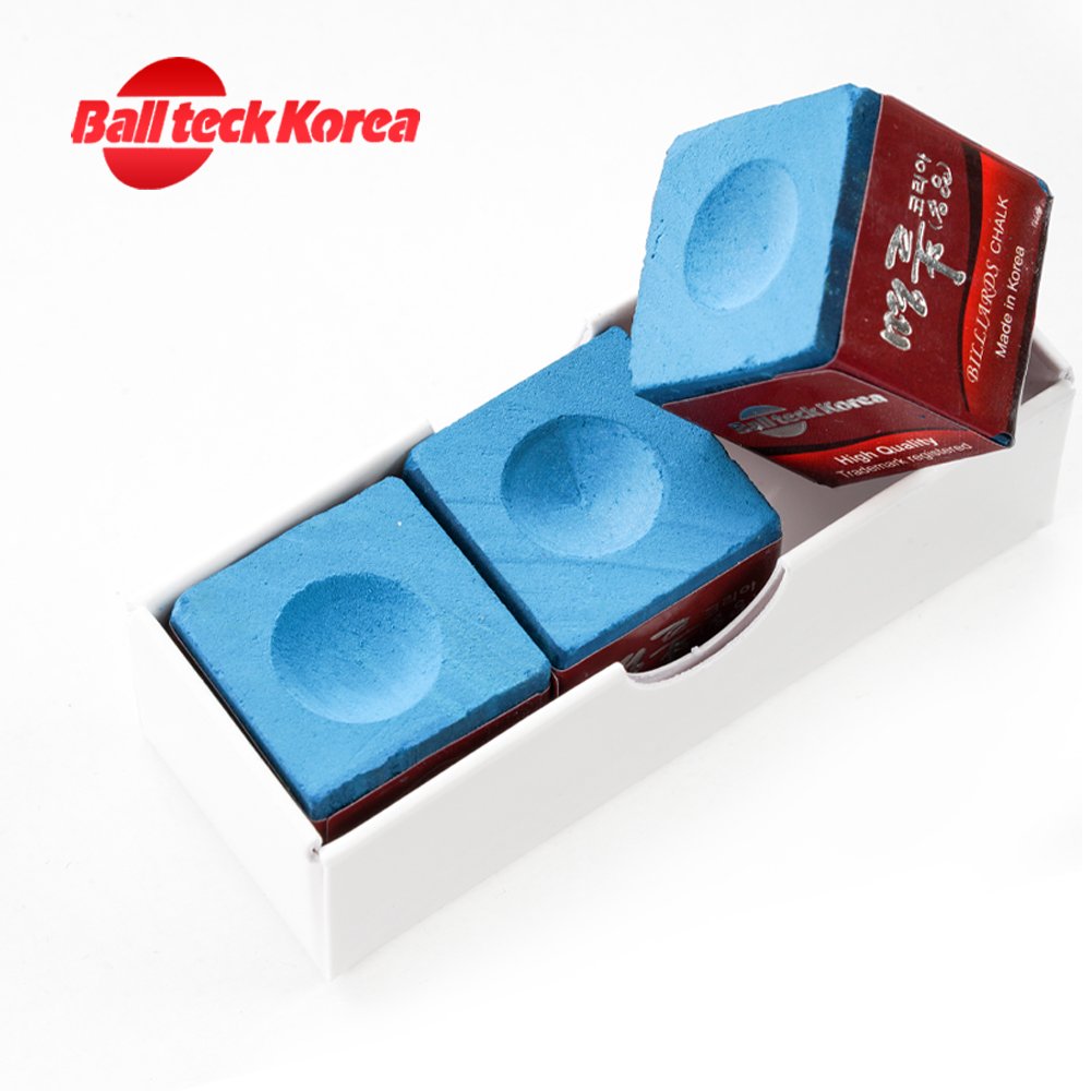 South Korea BallTeck blue billiard chalk 3 pieces/box professional snooker chalk billiard accessories