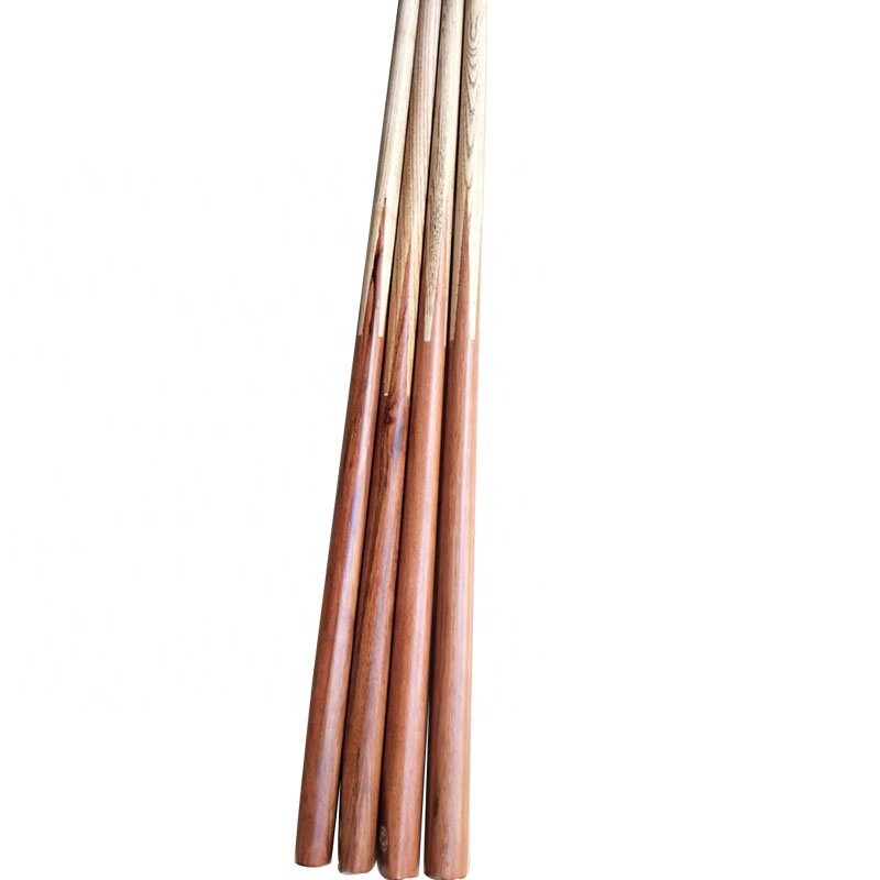 China Factory One Piece Ash Wood Billiard Cue Stick Snooker Cue with 9mm Brass Tip 10mm Diameter Carbon Carbon Fiber Butt Sleeve