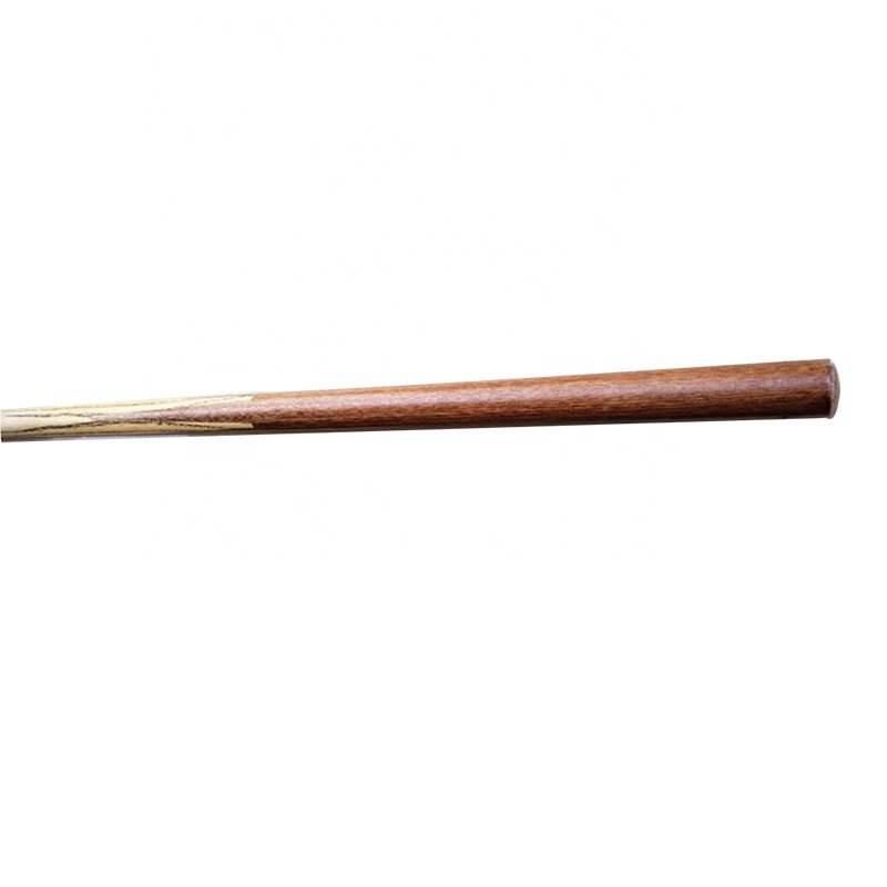 China Factory One Piece Ash Wood Billiard Cue Stick Snooker Cue with 9mm Brass Tip 10mm Diameter Carbon Carbon Fiber Butt Sleeve