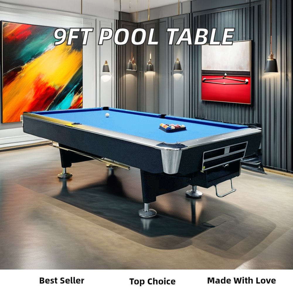 Modern Style 9 Ball American Standard 8ft 9ft Pool Table with Auto Return Snooker Cue Billiards Slates for Sale