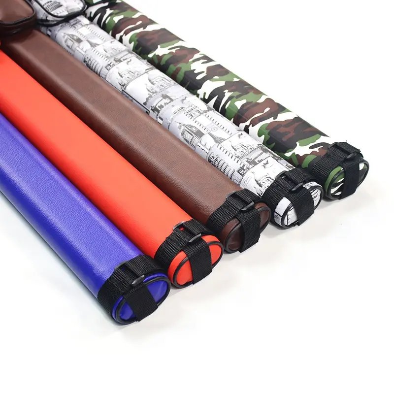 GH-12 PU Leather Pool Cue Bag 1B1S Soft Billiard Cue Modern 1/2 Design Different Colors Premium Quality Customizable Snooker Box