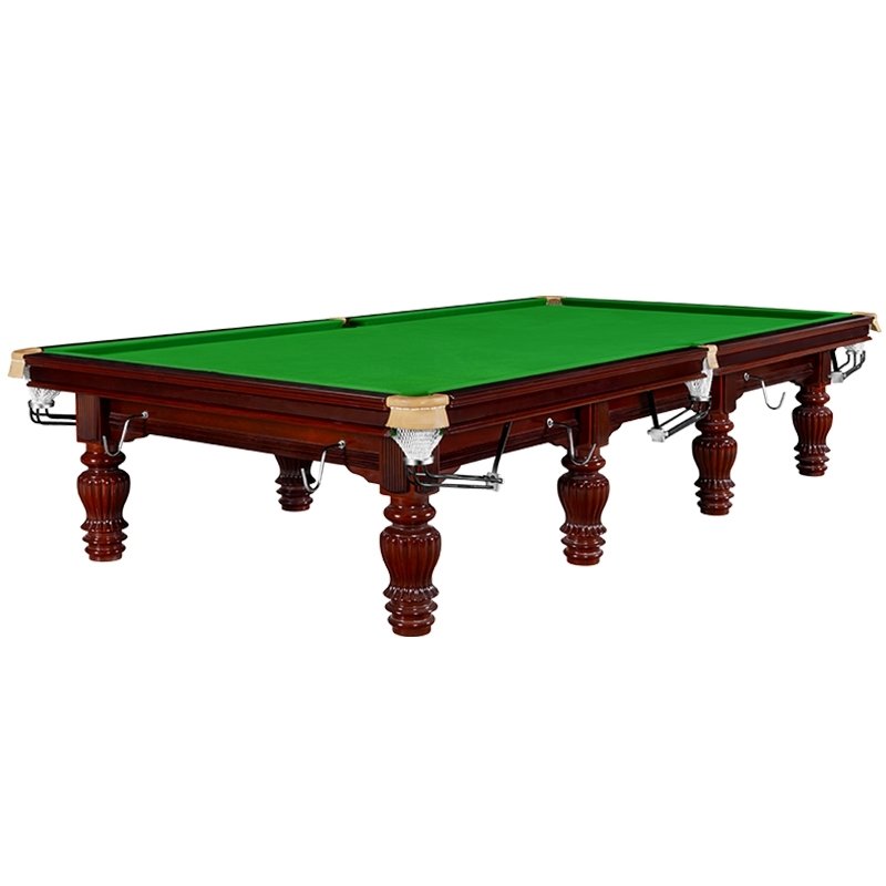 Professional steel cushion snooker pool table solid wood 12ft snooker table