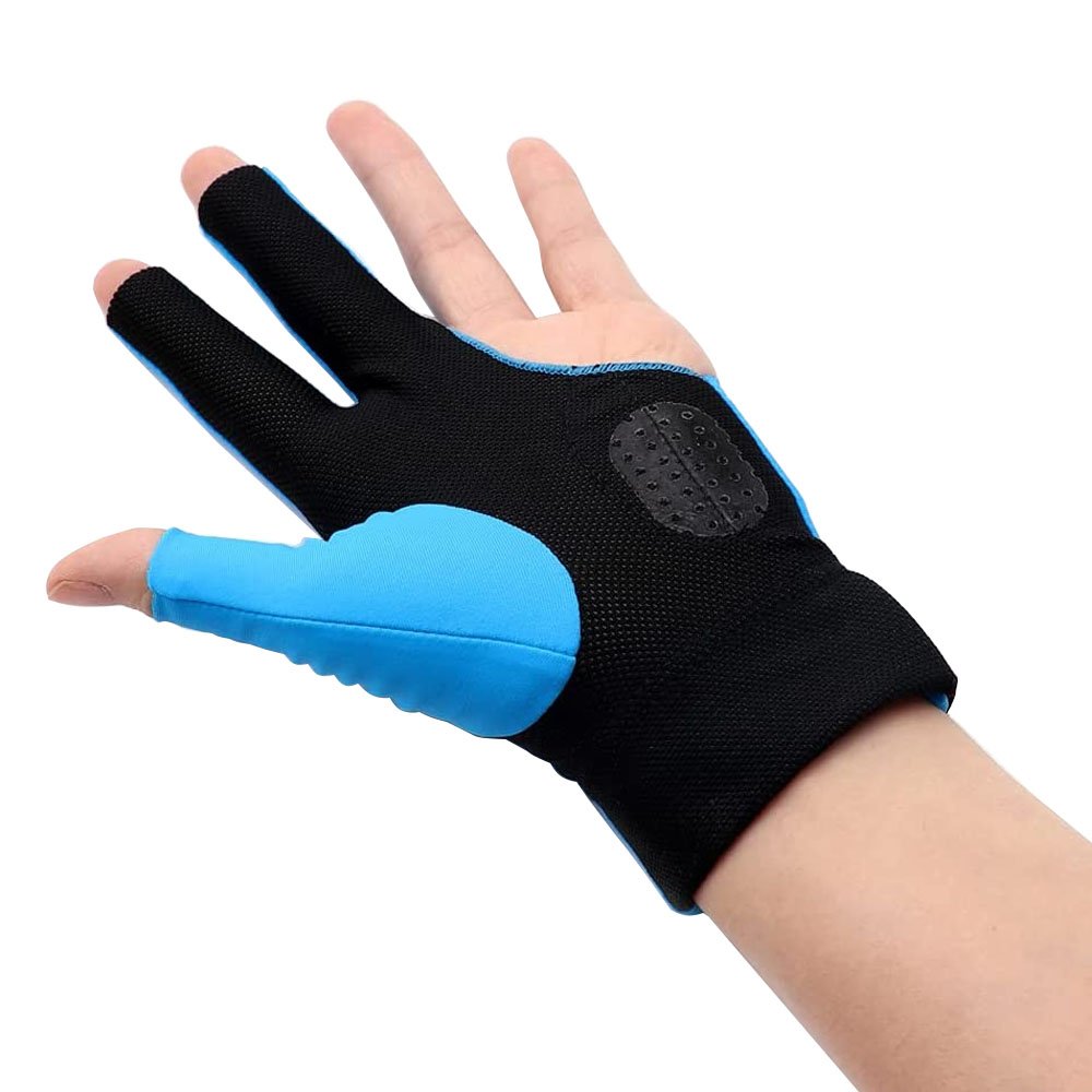 Custom Logo Sport Shooter Snooker Billiard Three Fingers Glove Pool Accessory Predator Cues Stick Gloves for Billiard Right Hand