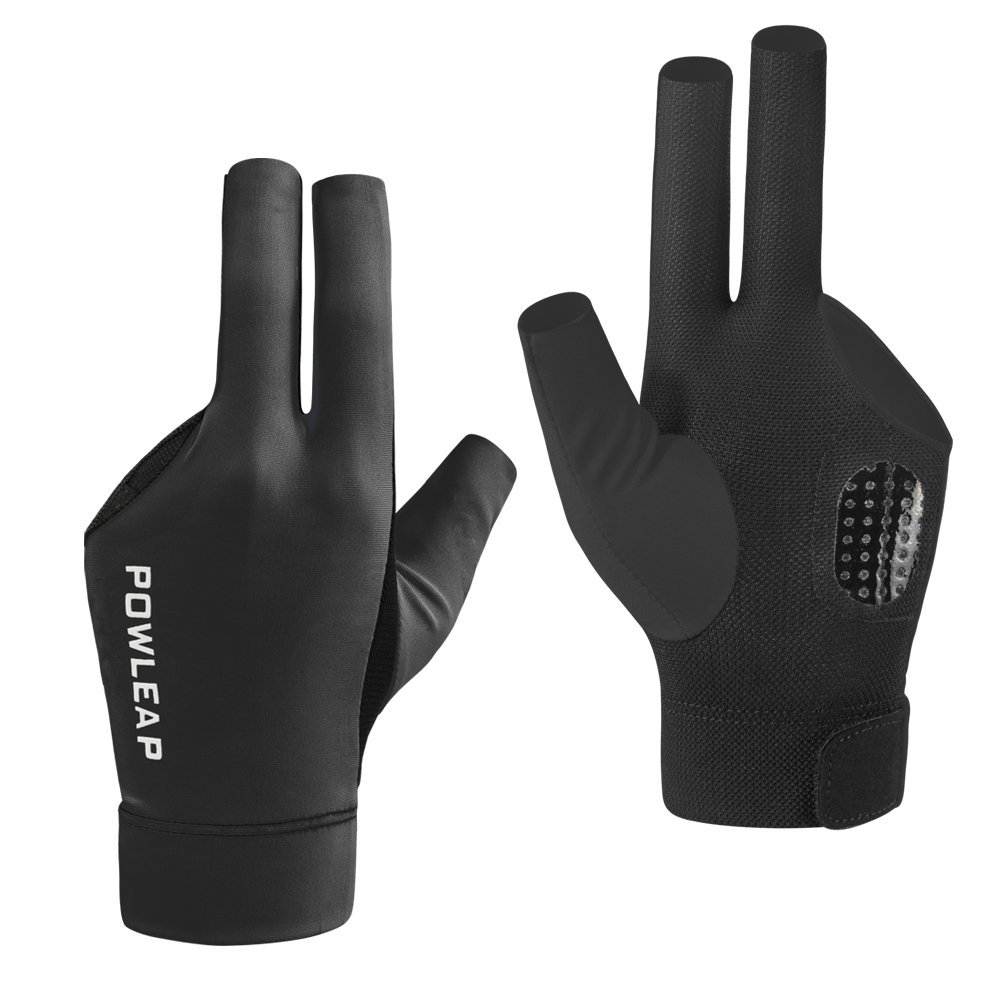 Men's anti-slip wrinkle resistant classical snooker cue gloves billiards gloves 3 finger open finger tip