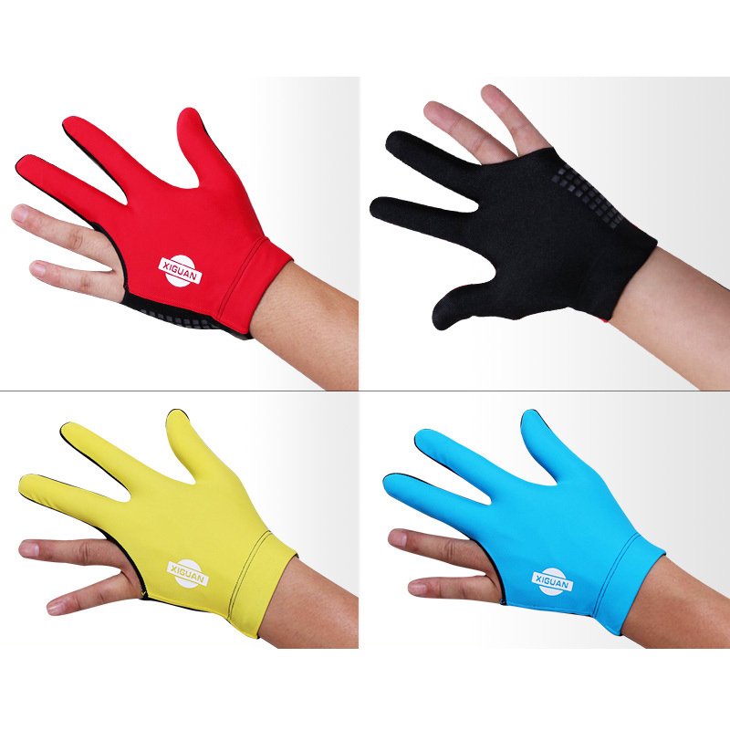 Professional Snooker Player Xiguan Trianing 3 Fingers Billiard Snooker Pool Glove