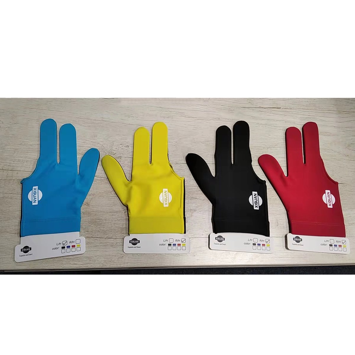 Professional Snooker Player Xiguan Trianing 3 Fingers Billiard Snooker Pool Glove