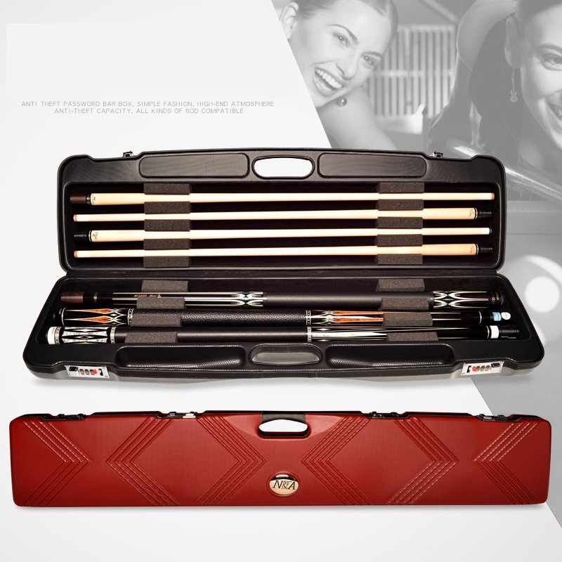 High end quality leather Waterproof 1 Piece 3/4 Snooker Pool Cue Case Box