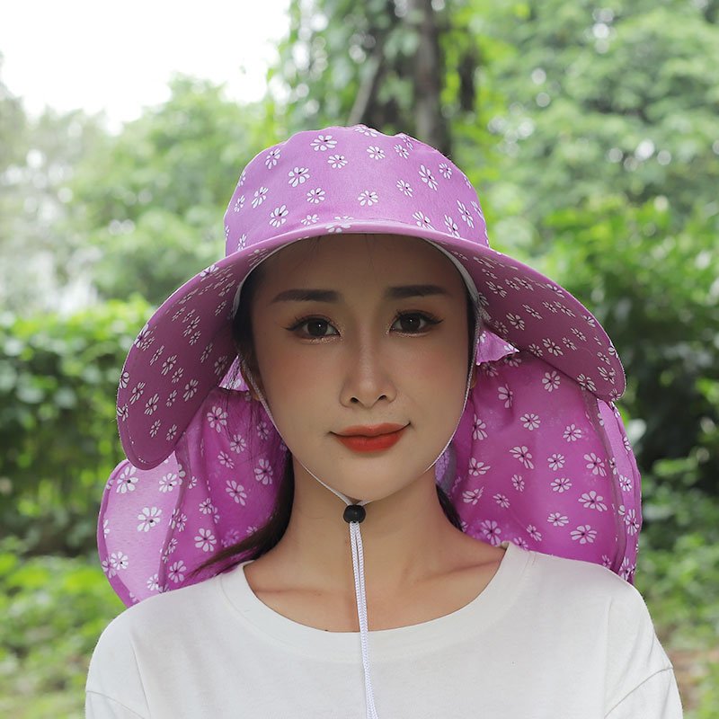 Sun Straw Hat Foldable Garden Hat Polyester Cotton Camouflage Casual 2024 Summer Beach Broad Brim Summer Women Unisex Adults 054