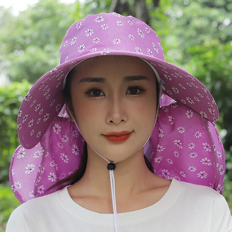 Sun Straw Hat Foldable Garden Hat Polyester Cotton Camouflage Casual 2024 Summer Beach Broad Brim Summer Women Unisex Adults 054