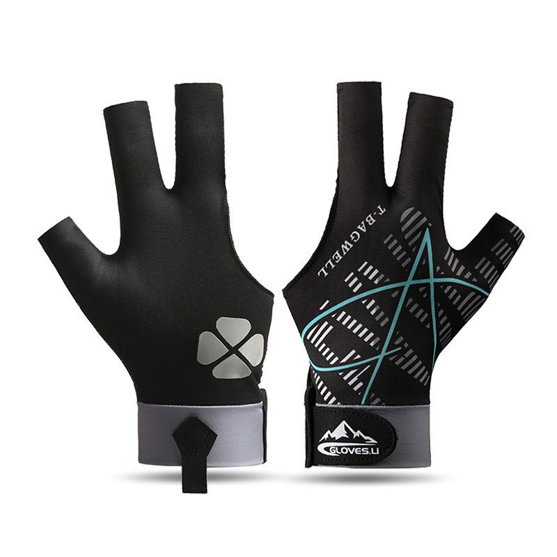 New Billiard Gloves Three Finger Velcro Adjustable High Grade Snooker pool gloves