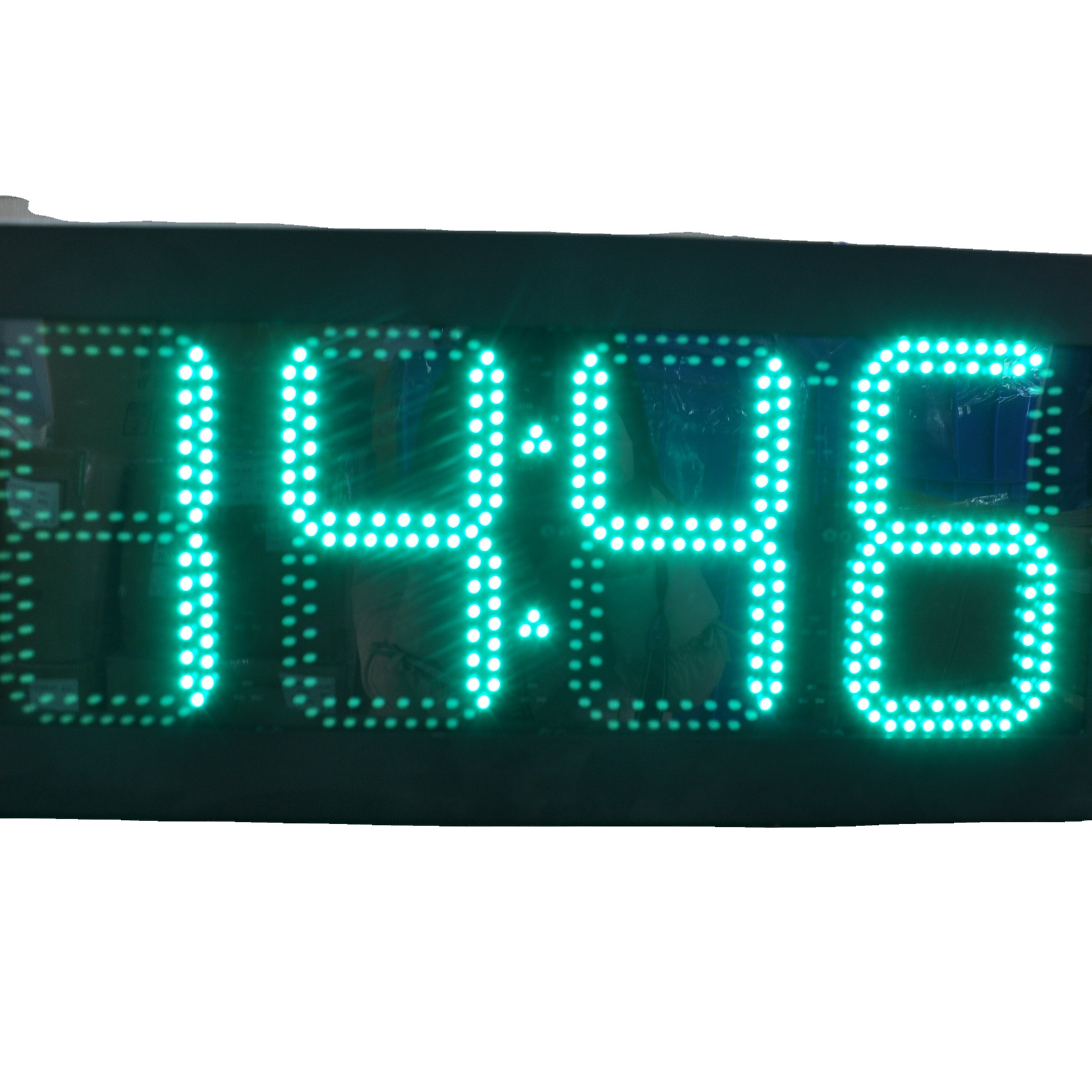 Outdoor waterproof 12inch digital led street clock LED Time and Temperature signage display scoreboard