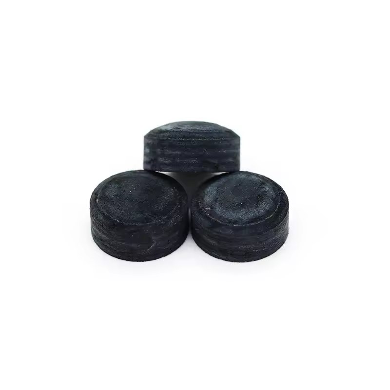 PROMOTIONAL STYLE 6 layers Nicest High Quality Multi Layer single black Color Leather Billiard Cue Tips 14MM For Sale