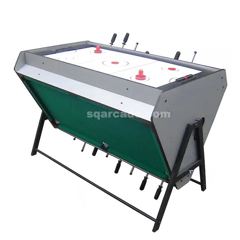 Indoor High Quality Stock 3 In 1 Multi Game Swivel Pool Table/Football/Air Hockey Table For Sale