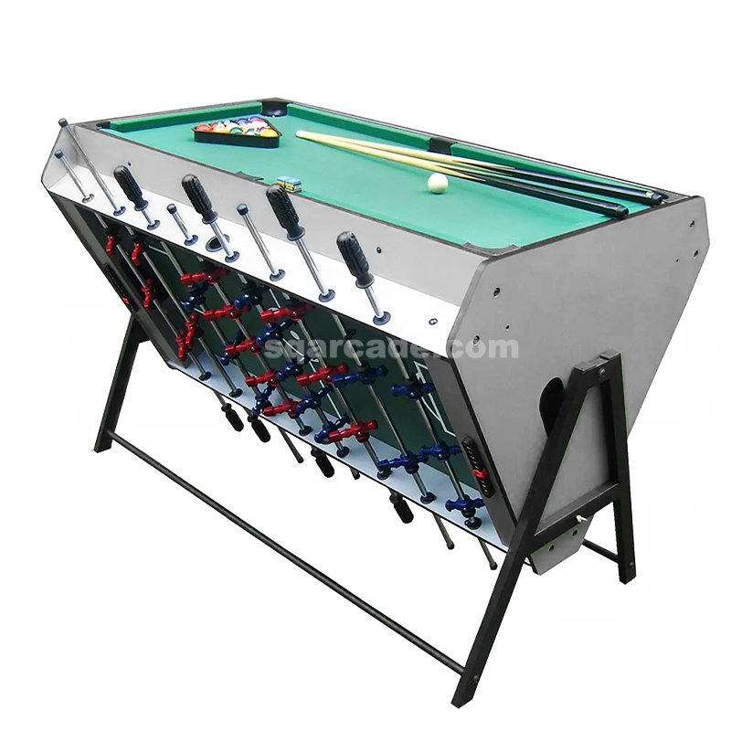 Indoor High Quality Stock 3 In 1 Multi Game Swivel Pool Table/Football/Air Hockey Table For Sale