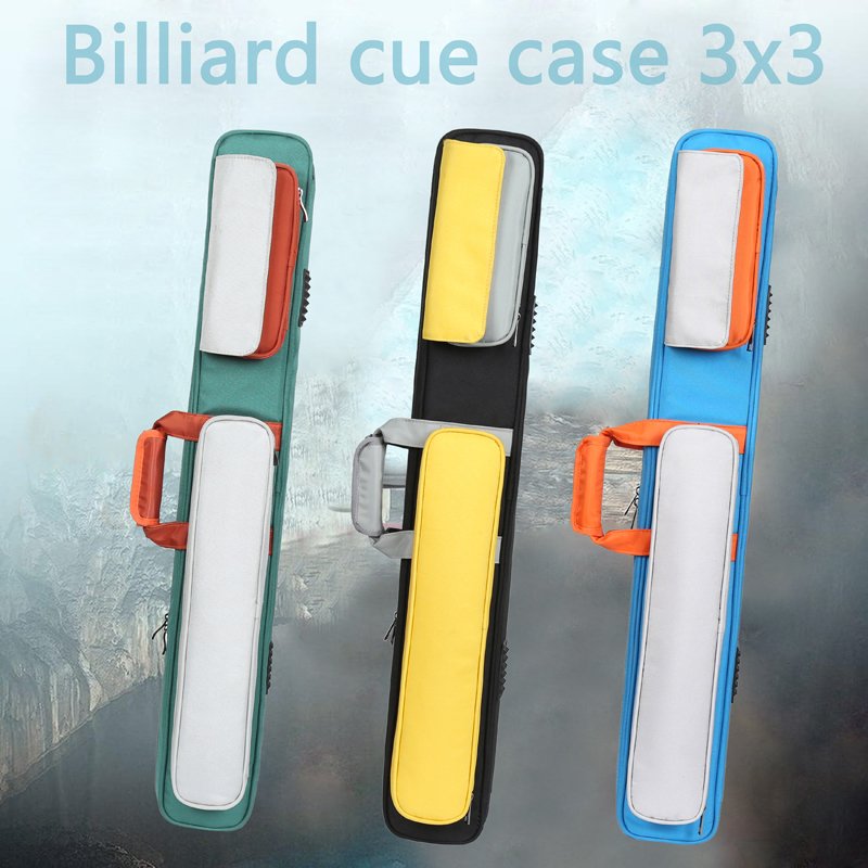Custom 1/2 Barrel 2B4S Snooker Cue Case 6-Hole Oxford Cloth Billiard Pool Cue Case