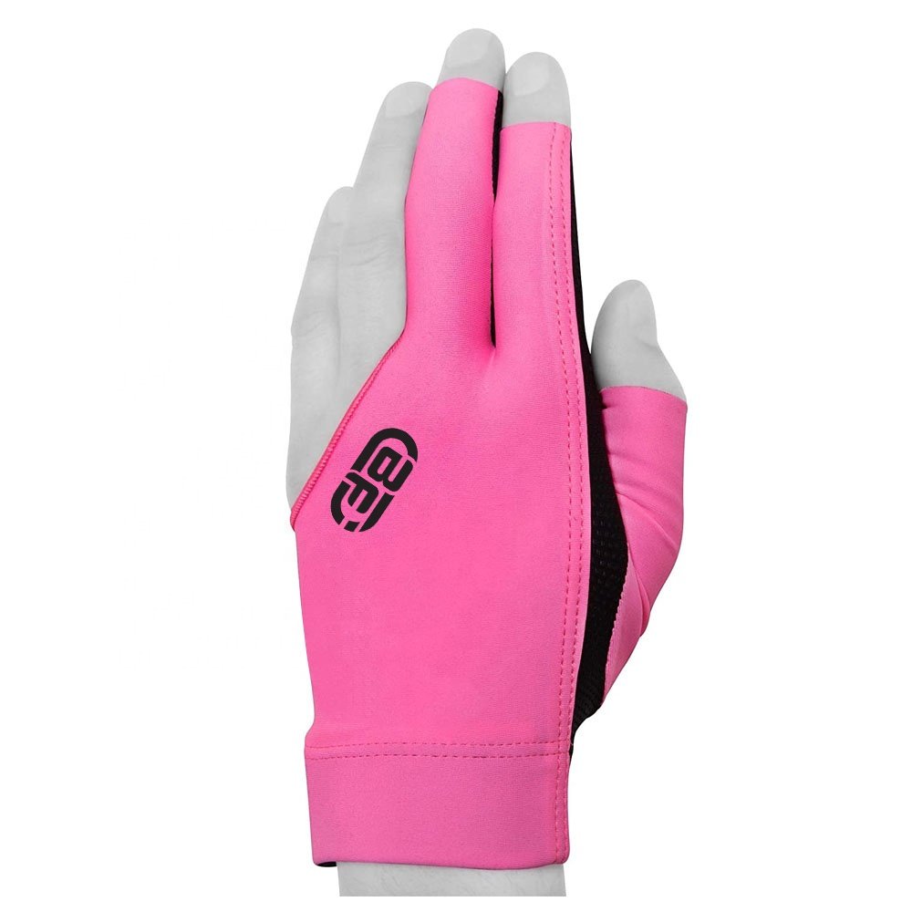 2022 Custom Logo Three Finger Spandex Snooker Glove Pool Cue Billiard Gloves
