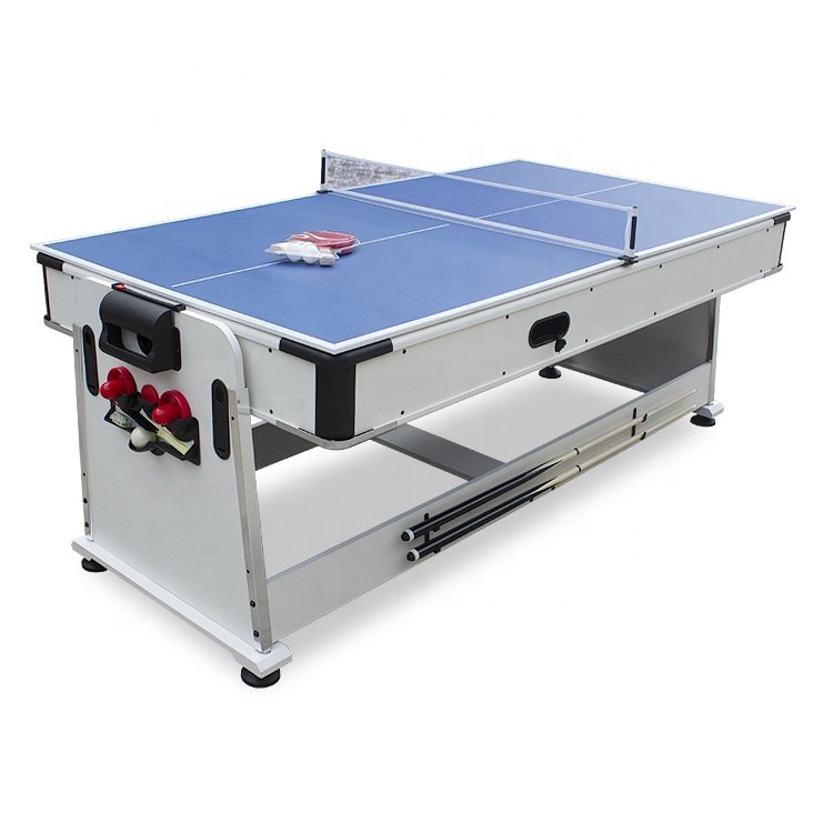 hot selling 7ft 4 in 1 Snooker Pool Dining Table With Air Hockey and Ping Pong functions Home Use for Wholesale