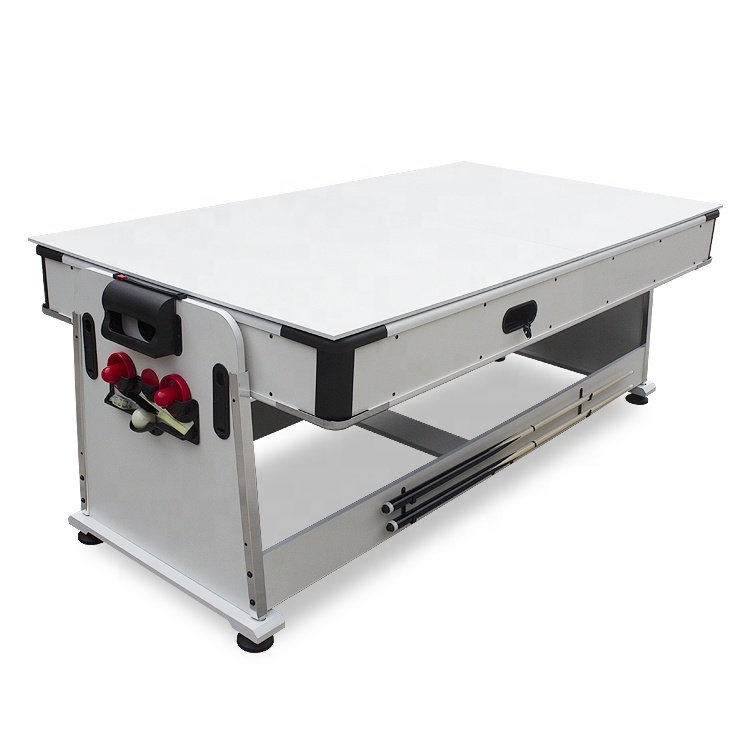 hot selling 7ft 4 in 1 Snooker Pool Dining Table With Air Hockey and Ping Pong functions Home Use for Wholesale