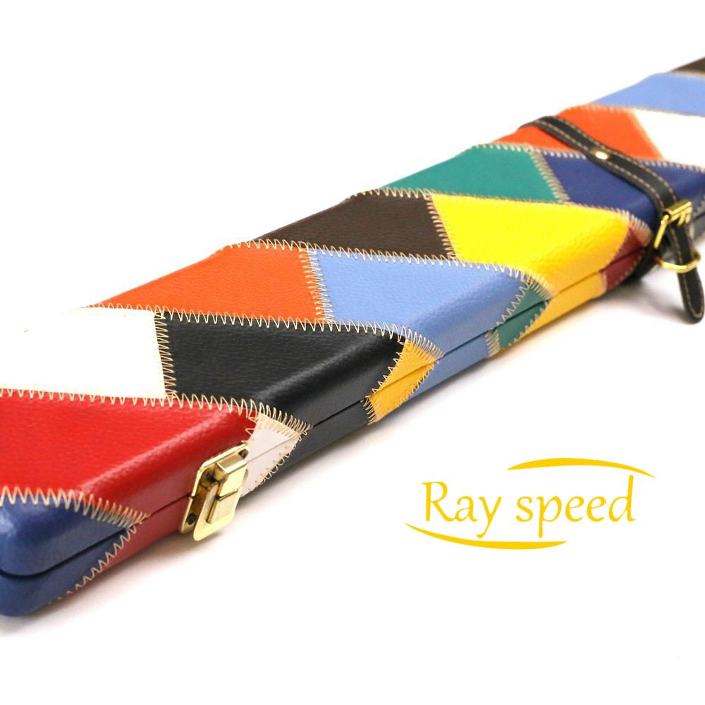 Rayspeed Multicolor Leather 3/4 Snooker Pool Cue Box Pool Cue Case Suitable For Billiard Eight or Nine Ball Snooker Cue Case