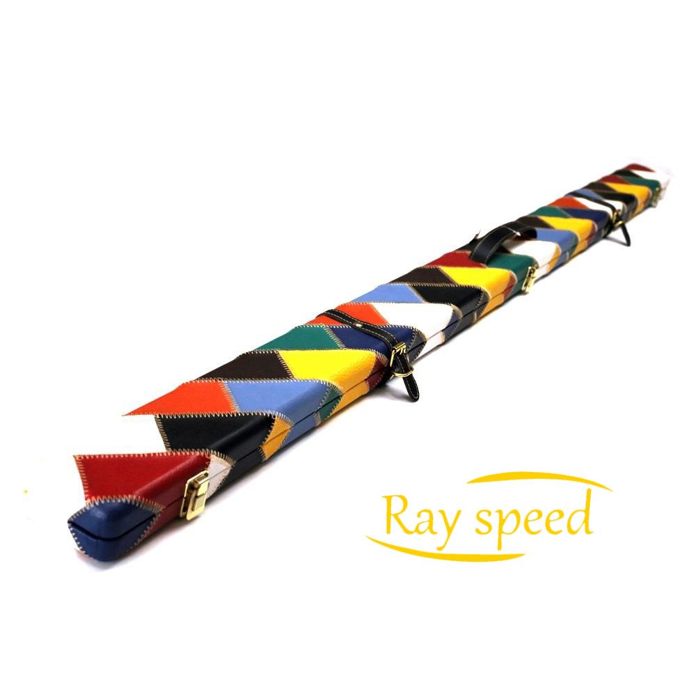 Rayspeed Multicolor Leather 3/4 Snooker Pool Cue Box Pool Cue Case Suitable For Billiard Eight or Nine Ball Snooker Cue Case