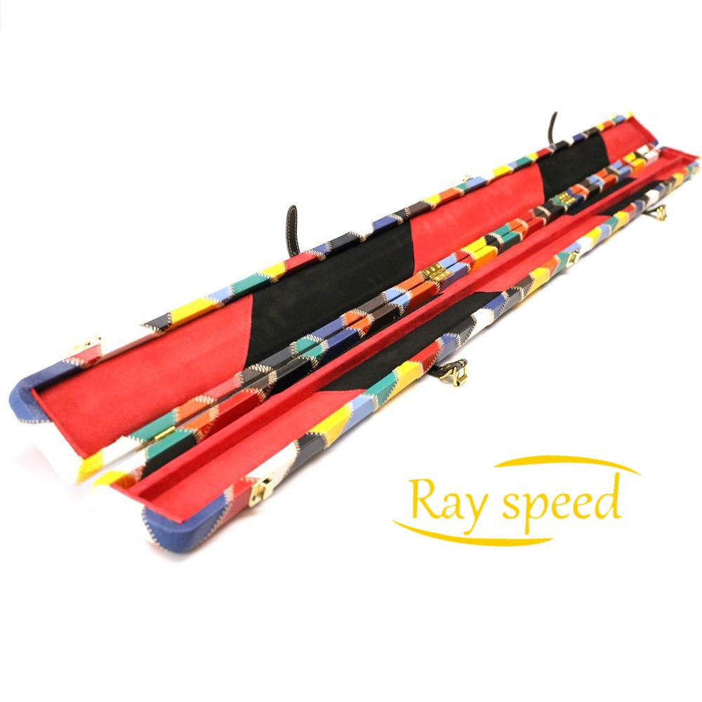 Rayspeed Multicolor Leather 3/4 Snooker Pool Cue Box Pool Cue Case Suitable For Billiard Eight or Nine Ball Snooker Cue Case