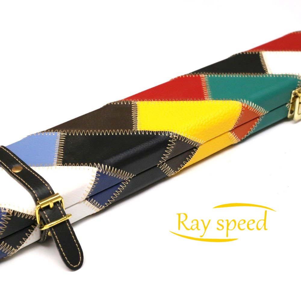 Rayspeed Multicolor Leather 3/4 Snooker Pool Cue Box Pool Cue Case Suitable For Billiard Eight or Nine Ball Snooker Cue Case