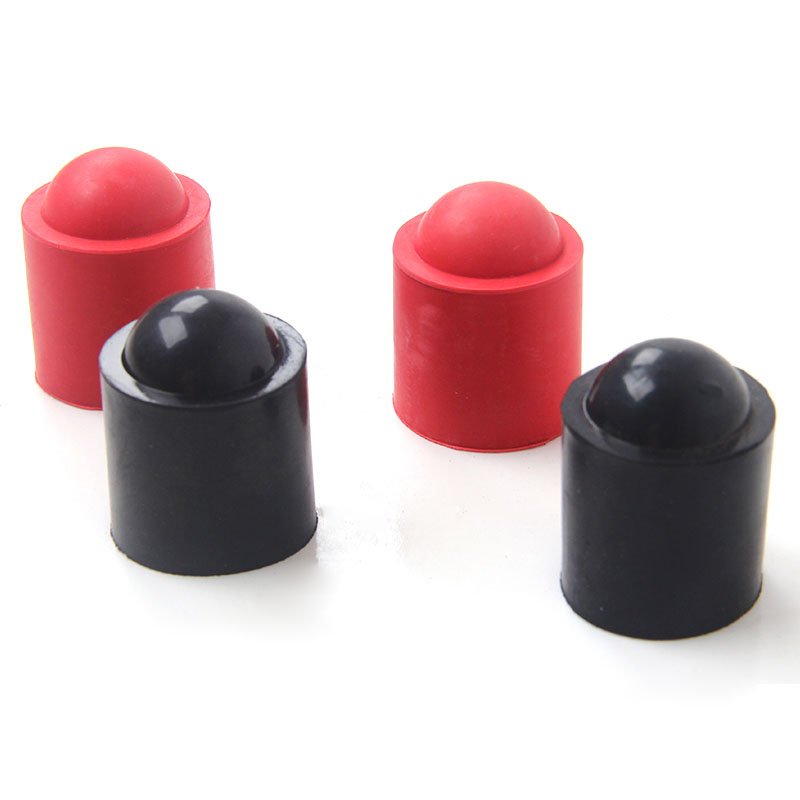 Wholesale Black/Red Rubber billiard snooker cue bottom protector For Sale