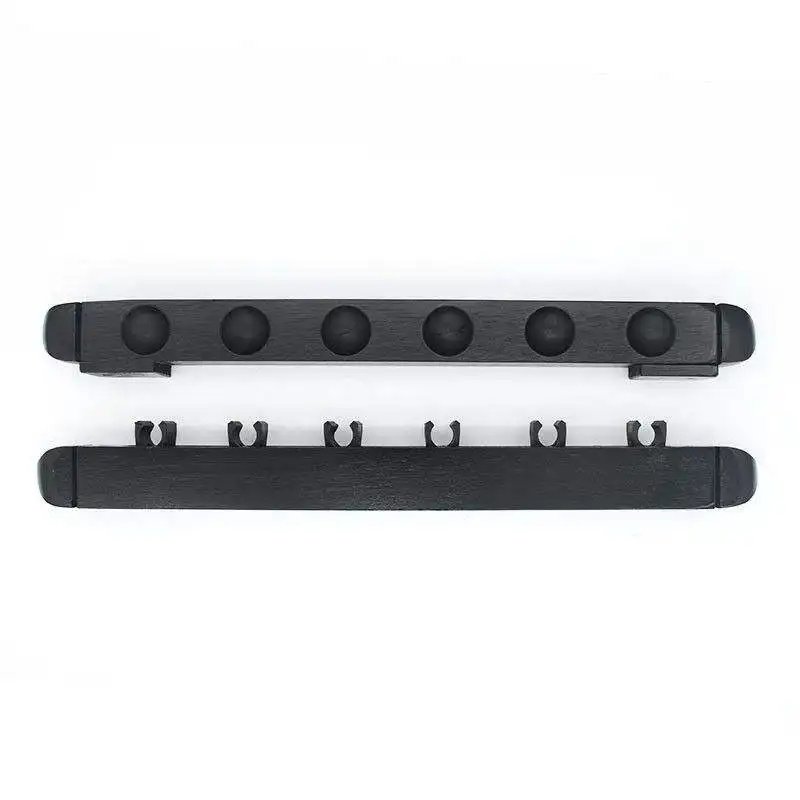 6 Holes Billiard Cue Sticks Holding Tools Wall Mounted Cue Wooden Rome Rack