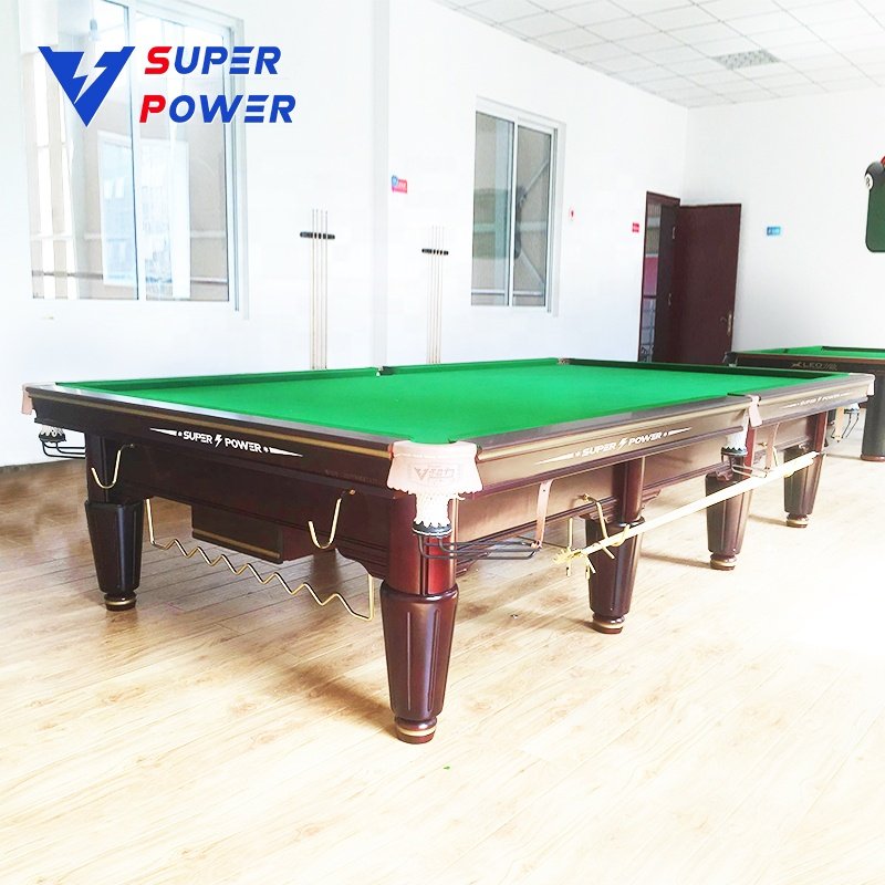 2024 China manufacturer wholesale steel block cushion snooker table 12ft stone slate pool table for club