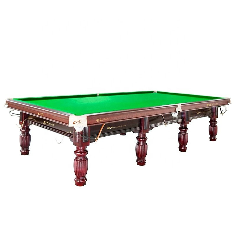 2024 China manufacturer wholesale steel block cushion snooker table 12ft stone slate pool table for club
