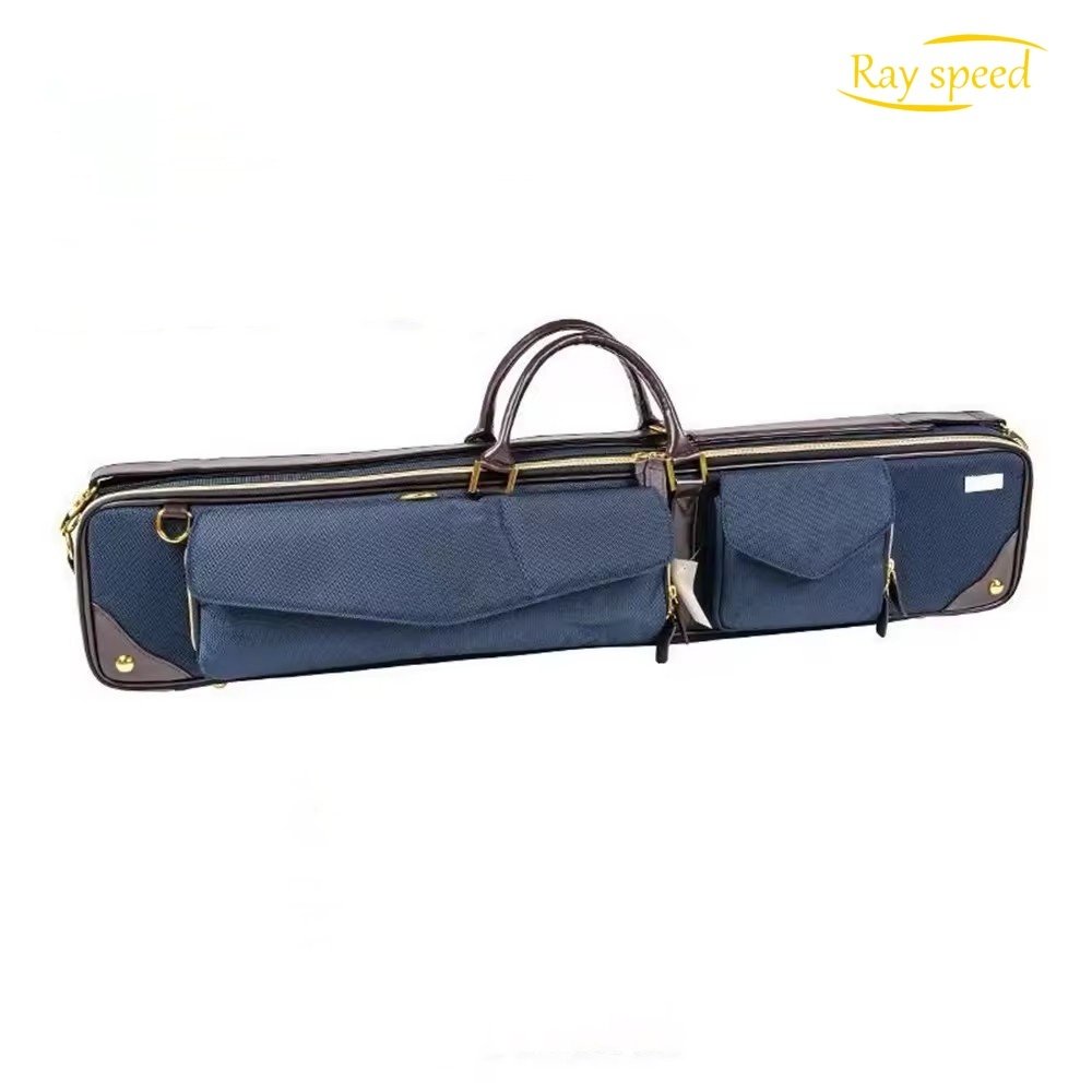 Rayspeed Nine Balls 3X4 Holes Billiard Cue Case Denim Leather Pool Cue Stick Bag Fashionable Snooker Cue Cylinder