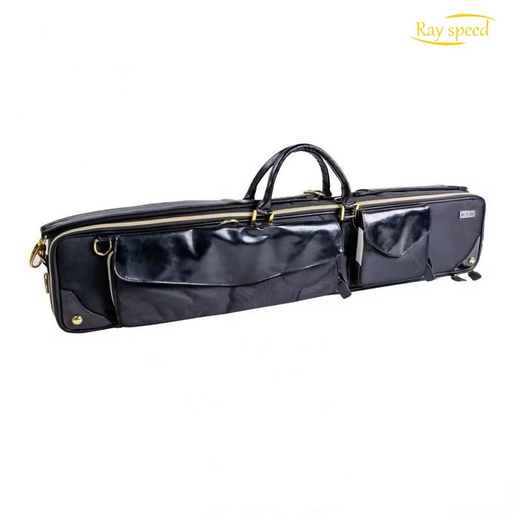 Rayspeed Nine Balls 3X4 Holes Billiard Cue Case Denim Leather Pool Cue Stick Bag Fashionable Snooker Cue Cylinder