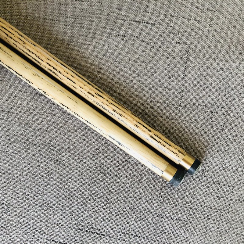 Gold ebony wood 8mm tip size 3/4 joint inlay snooker cue with mini extension